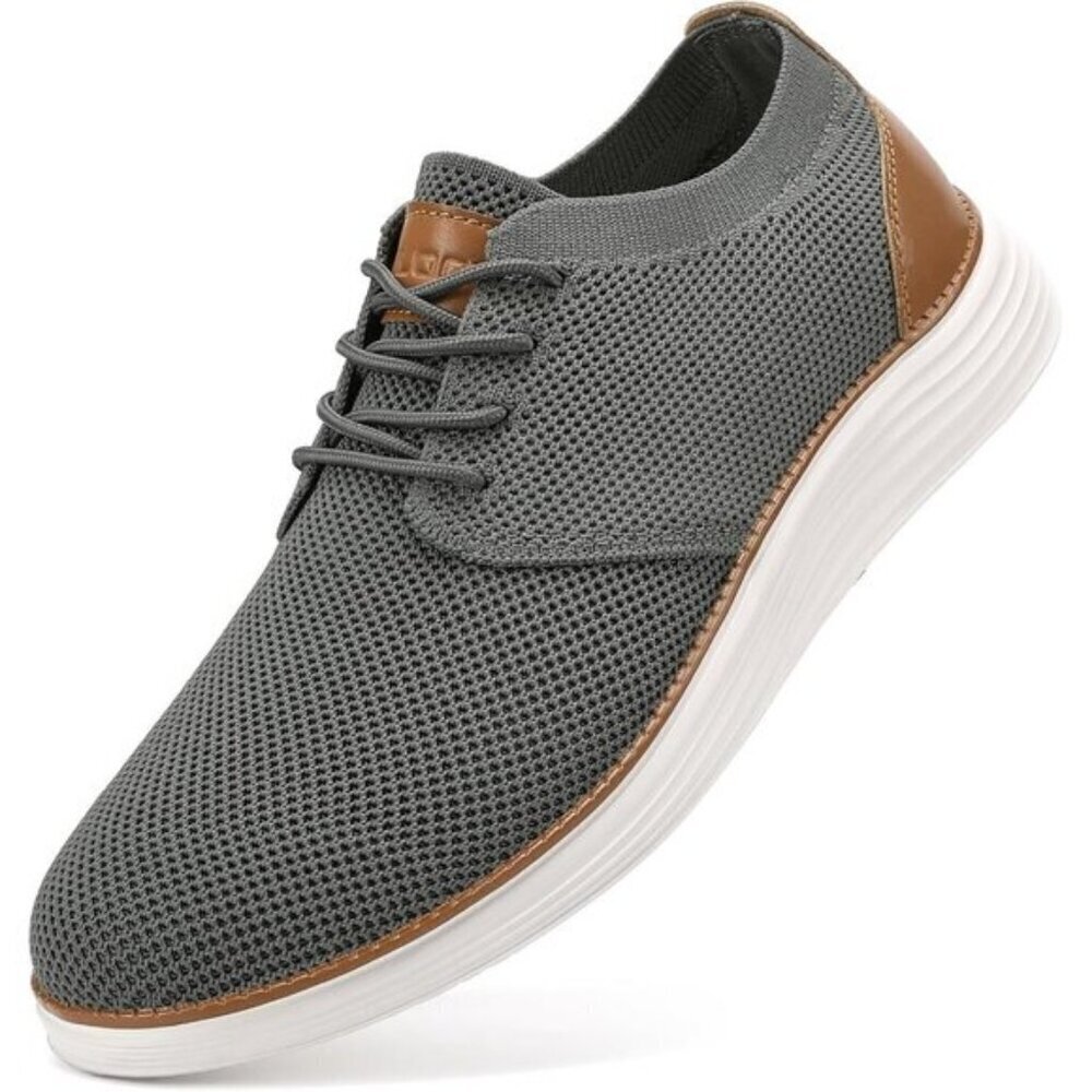 🆕VILOCY Men's Grey Fashion Business Comfortable Breathable Dress Sneaker